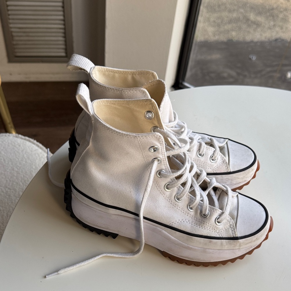 White Platform Converse Run Star Hike Lugged Hi